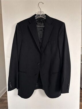 Bally Black Wool Blazer Made in Italy Men’s Size 38 Tailored Suit Jacket